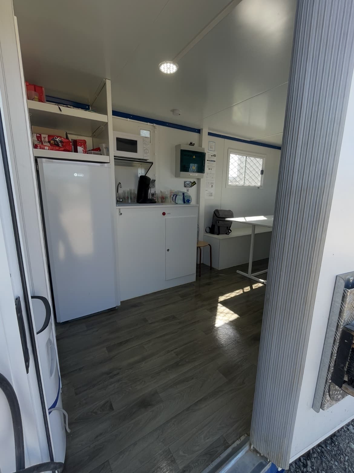 Base de vie de chantier entretenue par OptiClean Services