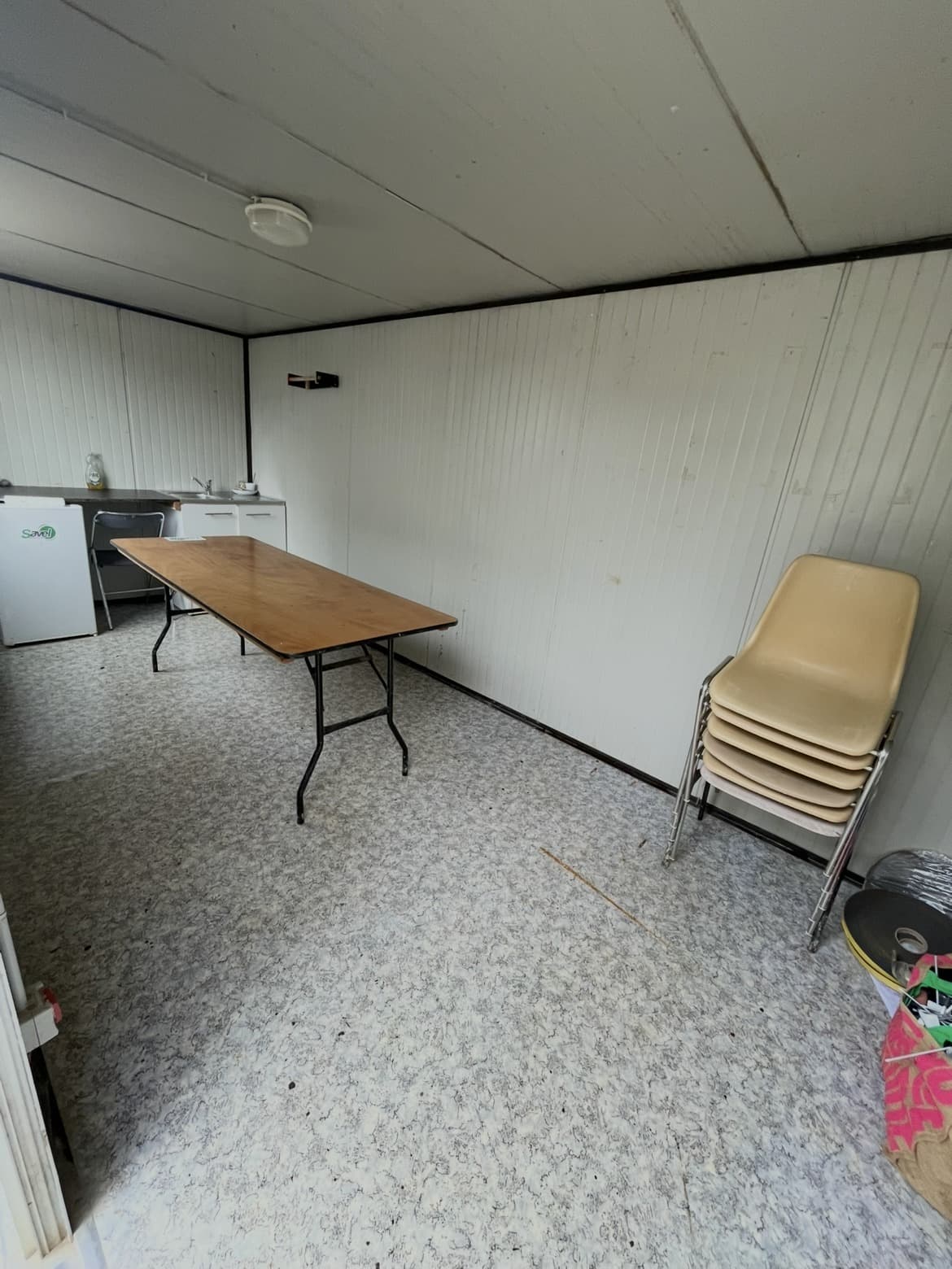 Base de vie de chantier entretenue par OptiClean Services